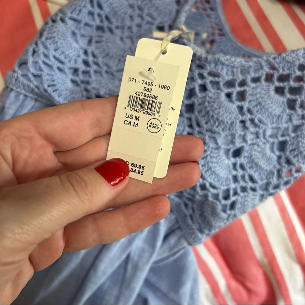 Aerie Blue Sleeveless Scoop Neck Sundress - Picture 6 of 6